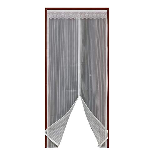 Magnetic Screen Door with Heavy Duty Mesh & Full Frame Stickers,Aopet Hands Free Mesh Curtain,Magic Breeze Door Net, Keep Bugs Out Fly Screen 35