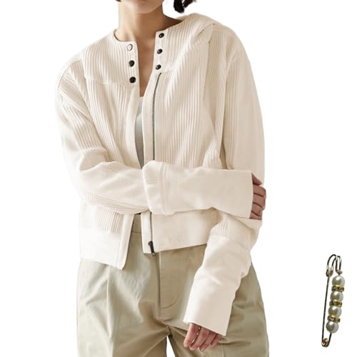 Womens Y2K Waffle Knit Hooded Sweater Thermal Sweatshirt Ribbed Cuffs Pockets Button Details Casual Outerwear