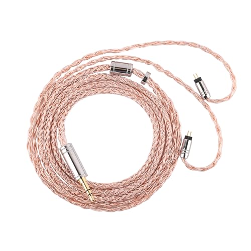 Linsoul Tripowin C-02 IEM Cable - 16 Core Silver-Plated Alloy Copper Earphone Cable with PVC Jacket, 0.46 Low Impedance, HiFi Replacement for Wired Earbuds (2Pin, 3.5mm)