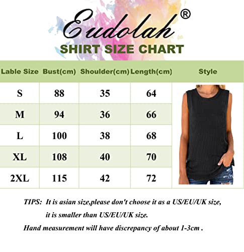 EUDOLAH Maglietta Casual Donna Senza Maniche