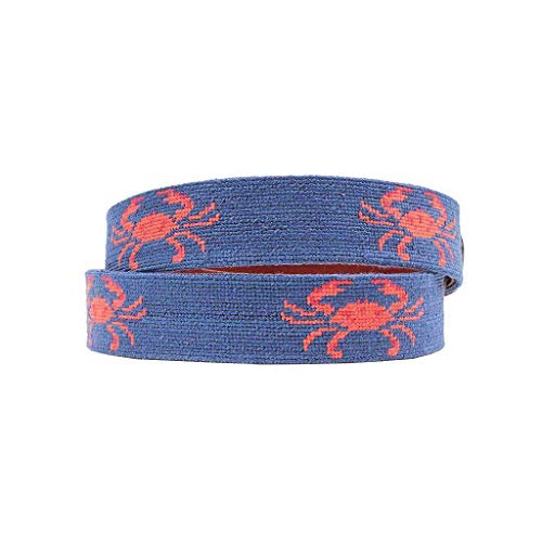 Coral Crab Needlepoint Belt by Smathers & Branson3