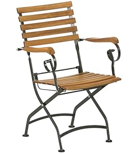 Dehner Klappsessel Tegernsee, ca. 88 x 57 x 56 cm, aus FSC® - zertifiziertem Akazienholz / Stahl, natur / schwarz