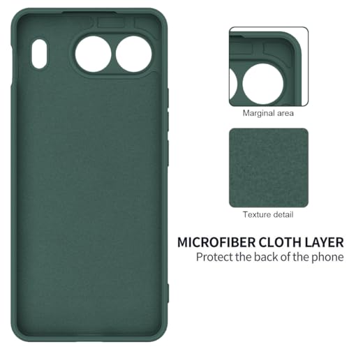 Image of DIZORO Microfiber Candy Compatible for Oneplus Nord 4 5G Smooth Touch Cushion Liquid Soft Silicone Gel Rubber Phone Cases Non-Slip Full Body Protective Shockproof Back Cover - Forest Green