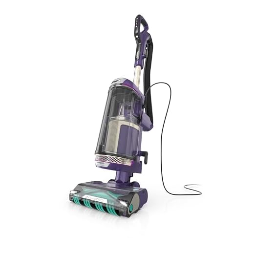 SHARK POWERDETECT Upright Vacuum Cleaner with DuoClean Technology, Odor Neutralizer Technology, Powered Lift-Away, Self Cleaning Brushroll, Anti-Allergen Complete Seal (Renewed) (Eggplant)