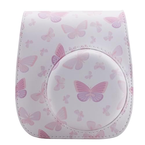 Étui de protection pour appareil photo instantané Mini 12 au design poétique papillons
