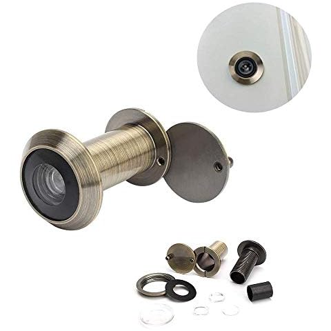 Türspion Weitwinkel 200°mit Sichtschutz, Breit Betrachtungswinkel Türspion, Kunstharz Objektive Legierung Diebstahlschutz, Türspion Sicherheit Peek für 35-55mm HeimbüroTüren Cover