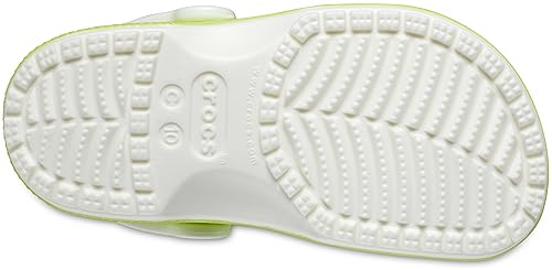 Image of Crocs unisex-child Classic Glow in the Dark Clogs, Limeade, 4 Toddler