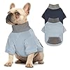 Cyeollo 2 pack dog sweaters for small dogs soft turtleneck sweatshirt for small dogs male warm dog clothes stretchy comfortable pullover pet apparel navy light blue m  urban country home decor