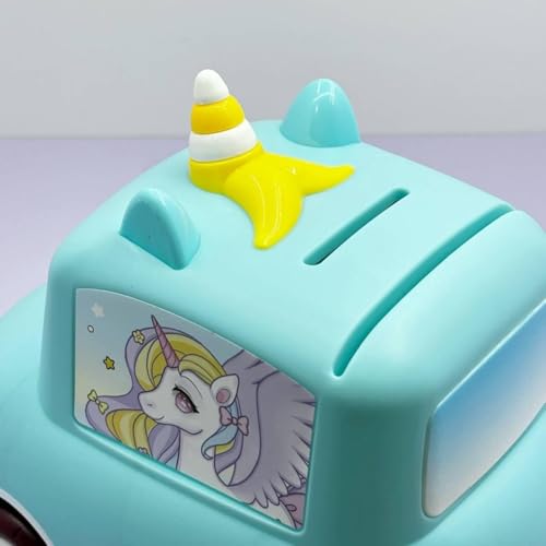 Image of Sajani Cute Cartoon Creative Portable Piggy Bank, Money Saving Box with Combination Lock, Mini Coin Bank Gifts for Boys and Girls, Best Return Gifts for Kids (Pack of 1) (Car)