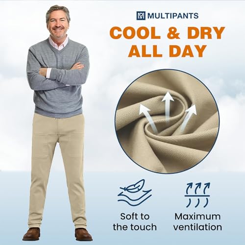 Mencomfy Cargo Pants Multipants - High Stretch Multi-Pocket Durable Cargo Pants Waterproof Relaxed Fit2