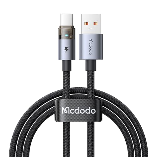 Image of Mcdodo USB-A to Type C Fast Charging Cable With WARP /DASH /VOOC /SuperVOOC /FLASH Charging Support, Compatible with OnePlus, Oppo, iPhone 15 & other Type C Smartphones & Devices
