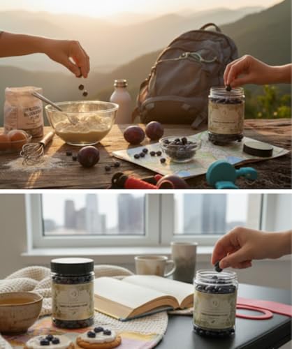 Image of EATYUMM Dried Blueberry Plum, Dried Mix, Natural Dried Fruits, Sweet & Juicy Berries, Rich in Antioxidants, Healthy Snack for Kids & Adults (900grams)