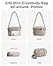 BAGSMART Cross Body Purse, Mini Crossbody Bags for Women Travel Purse, Puffy Shoulder Handbag Wallet with RFID Blocking Slots, Brown-small