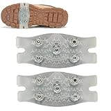Sujetadores Antideslizantes para Zapatos Botas - Crampones Antideslizantes 2 Piezas,Sujetadores Invernales para Botas de Actividades - para Hombre Mujer en Escalada, Montañismo de