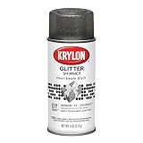 Krylon I00410000 Moon Beam Black Glitter Shimmer Spray, 4 Ounces