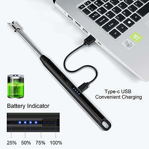 Feuerzeug, Elektronisch Feuerzeug USB Aufladbare Lichtbogen Feuerzeug with Safety Lock Geeignet Lichtbogen Feuerzeug… – Bild 7
