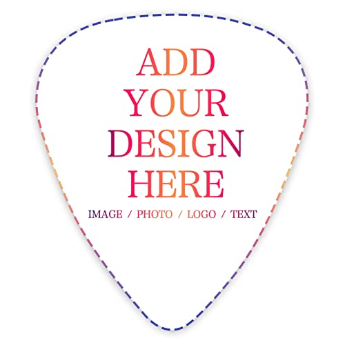 Custom 12-pack Guitar Picks, Personalized 351 Shape Guitar Pick Add Your Own Design Photo Text...