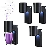 4 PCS Wall Fragrance Plug in with Night Light Compatible with Bath and Body Works Wallflowers Plug, with 3-Speed Adjustable Fragrance Diffuser Plug, Essential Oil Diffuser for Room,Toilet, Etc, Black
