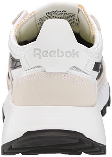Reebok Unisex Adult Classic Legacy Sneaker, White/Black/Acid Yellow, 11.5 Women 10 Men US