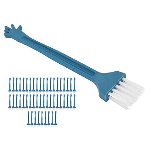 50Pack Disposable Mini Cleaning Brushes with Nylon Bristles and PP Handles for Razor, Cups, Feeding Bottles, Window Gaps, Corners, and Phones