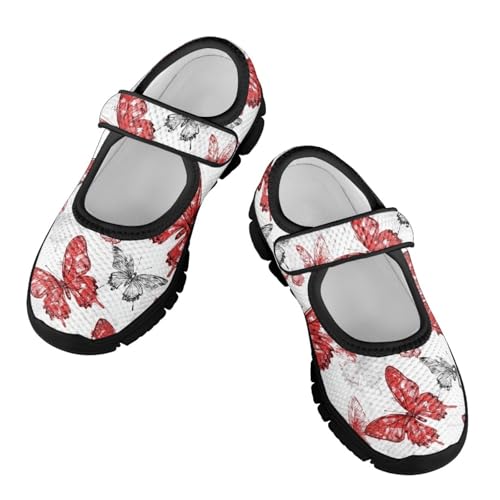 Daily Wear Shoes for Girls Soft and Flexible Shoes for Kids with Hook Loop Ballet Princess Flats for Party