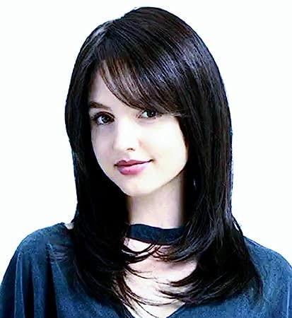 PHKMALL UD Light Weight Comfortable Full Head Hair Wig Cosplay costume, Fashion Women Synthetic Hair Cosplay short straight Natural Black