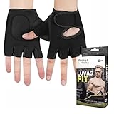 Luva Musculação Treino Ajustável Unissex - Par (Preto)