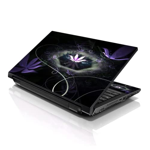 Image of LSS Laptop 17-17.3 inch Skin Cover with Colorful Floral Pattern for HP Dell Lenovo Apple Asus Acer Compaq - Fits 16.5 inch 17 inch 17.3 inch 18.4 inch 19 inch (2 Wrist Pads Free)