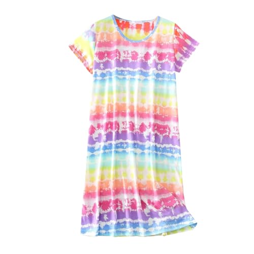 Pijama de maternidad para mujer, camisón de algodón, manga corta, camisa, estampado casual, conjunto de vestido de dormir para mujer, Rosa intenso., S