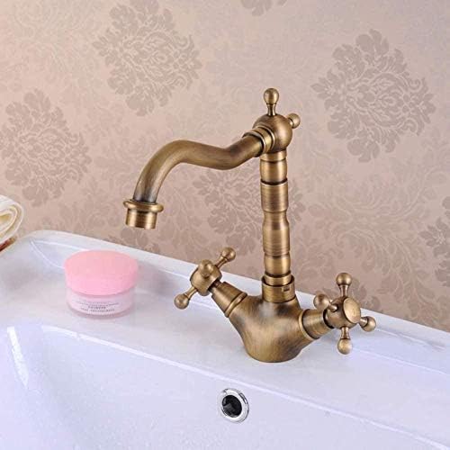 Robinet de cuisine et lavabo de salle de bain d'évier rotatif double poignée