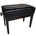 Wygodne doświadczenie podnoszenia taboret fortepianowy pojedynczy stołek fortepianowy z litego drewna stołek do fortepianu instrument muzyczny stołek z biblioteką domowy instrument muzyczny (kolor: Czarny, rozmiar: 55 x 33 x 50 cm)