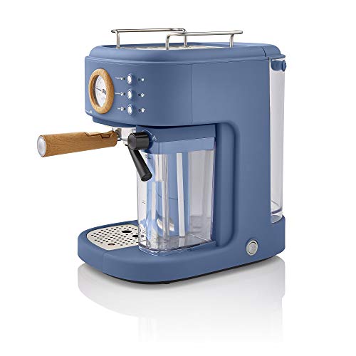 Swan-Nordic-One-Touch-Espresso-Machine-Blue-15-Bars-of-Pressure-Milk-Frothing-Steamer-17L-Tank-Scandi-style-SK22150BLUN
