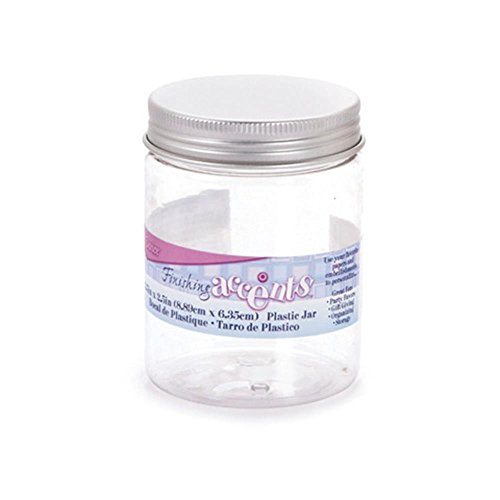 Darice 2105-11 Large Plastic Storage Jar with Lid - Clear