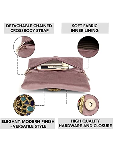 Image of Aheli Clutch Purses Gift for Women Handmade Evening Sling Handbag Stylish Bridal Fashion Bag