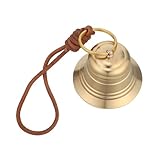 HEATSHAKING Vintage Messing Handklingel für Türgriff Dekoration mit Klarem Klang und Einfacher Montage Rustikale Retro Glocke als Stilvolles Accessoire für Haus und Garten