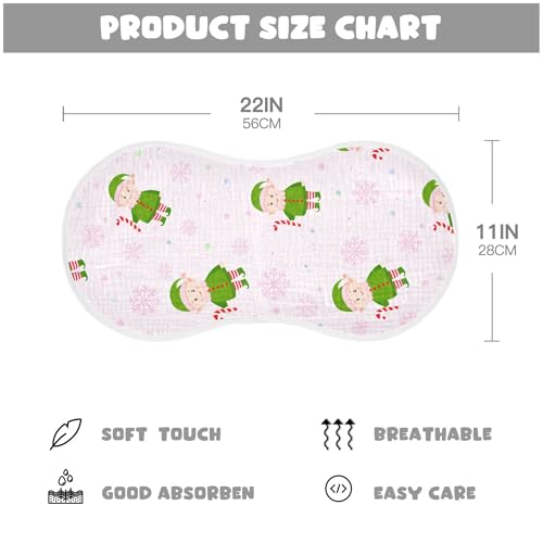 Burbuja Elves Muslin Baby Burp Cloths, Soft & Absorbent Cotton Burping Rags for Newborn Boys & Girls, 4 Pack2