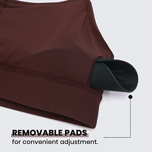 Image of CRZ YOGA Butterluxe Y Back U Neck Sports Bra | Light Support, Removable Pads, Yoga, Extremely Soft, Longline, for Women