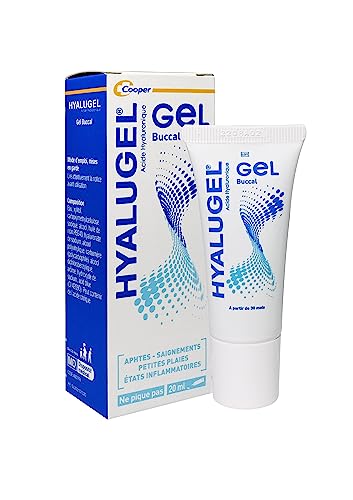 HYALUGEL - Gel buccal - Aphtes - Petites plaies - Etats inflammatoires (saignement)- Acide Hyaluronique - Goût menthe-citron - Tube - 20 mL
