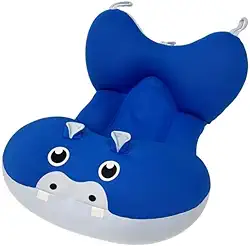 Baby Pil Almofada De Banho Hipopótamo Luca Azul