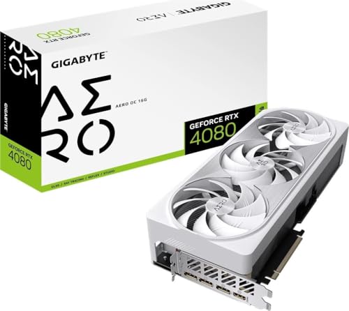 GIGABYTE GeForce RTX 4080 AERO OC 16GB Scheda grafica - 16GB DDR6X, 192bit, PCI-E 4.0, Core 2535Mhz, Anti-sag bracket, DP 1.4, HDMI 2.1a, NVIDIA DLSS 3, GV-N4080AERO OC-16GD