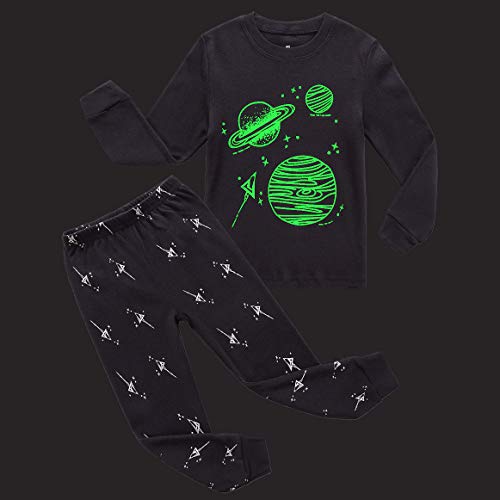 Image of Koian Little Boys Short Pajamas Sets Glow In The Dark Toddler PJS Cotton Kids Sleepwears