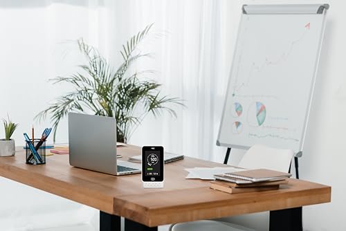 TFA Dostmann CO2 Messgerät AIRCO2NTROL UP, 31.5010.02, Luftgütemonitor, NDIR Dual Beam Sensor, Alarmfunktion für CO2 Konzentration, Raumklimaüberwachung, weiß