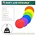 ILAZR 24 Pcs Non Slip Agility Marker Aggregate Dots 4.72 inch 6 Color Floor Dot Marker for Classroom Dance Sports Football Basketball Speed Agility Training