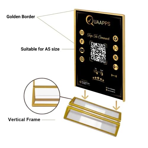 QUAAPPS All in One Customized QR Code Scanner Stand | Boost Business Reviews with Tap or Scan | Pre-Configured | UV Printed Acrylic with Dashboard | 15 X 23 X 6.5cm 3