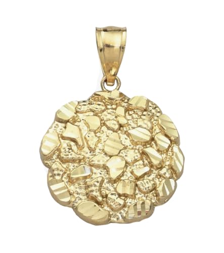 Generic Hip Hop Unique Design Gold Nugget Heart Shaped Charm Pendant For Women and Men Jewerlry (medium, yellow gold)