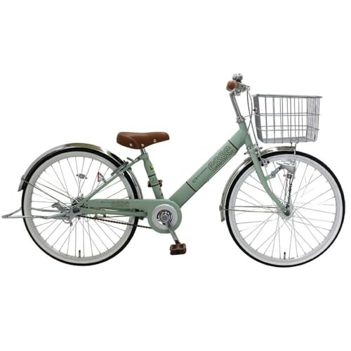 完成品でお届け! 子供用自転車 esse 22インチ 子供 自転車 [マカロンオリーブ] 小学生 女の子 オートライト 倒れにくい両立スタンド シンプル 低床フレーム 安全基準BAA適合車 エッセ 大阪府 堺市 完全組立 整備済でお届け