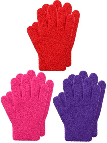 Image of EBOOT 3 Pairs Winter Kids Gloves Warm