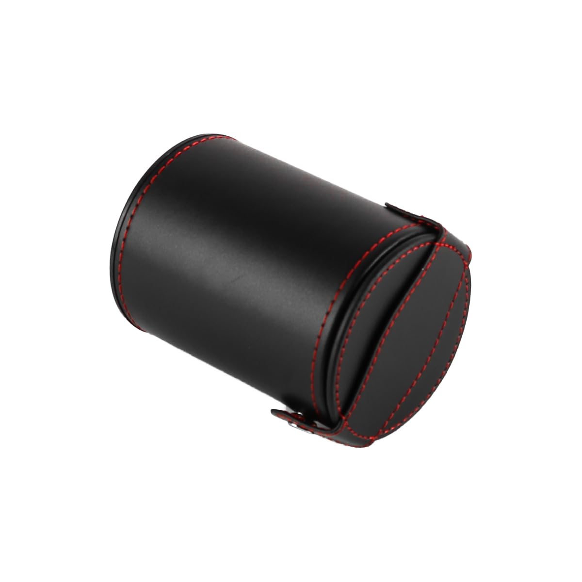 Laroal Dice Cup Set including 5 Dice Faux Leather Dice Cup With Lid Professional Silent Shaker For Party Board Games Family Games Leather Pen Holder Desk Organizer Red - Image 3