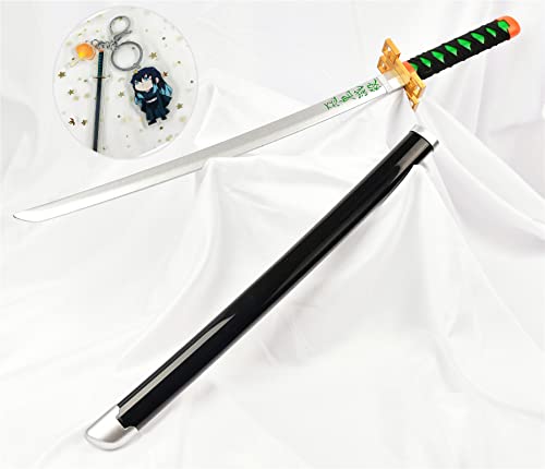 yinhercoslina 日輪刀 鬼滅 子供 時透 無一郎 刀 コスプレ 77cm 日本刀 鬼殺隊 きめつのやいば ミニ日輪刀 武器 美術刀 サムライ 変装 道具
