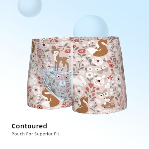 Boys' Cotton Boxer Brief Soft Underwear-Autumn Floral Deer4